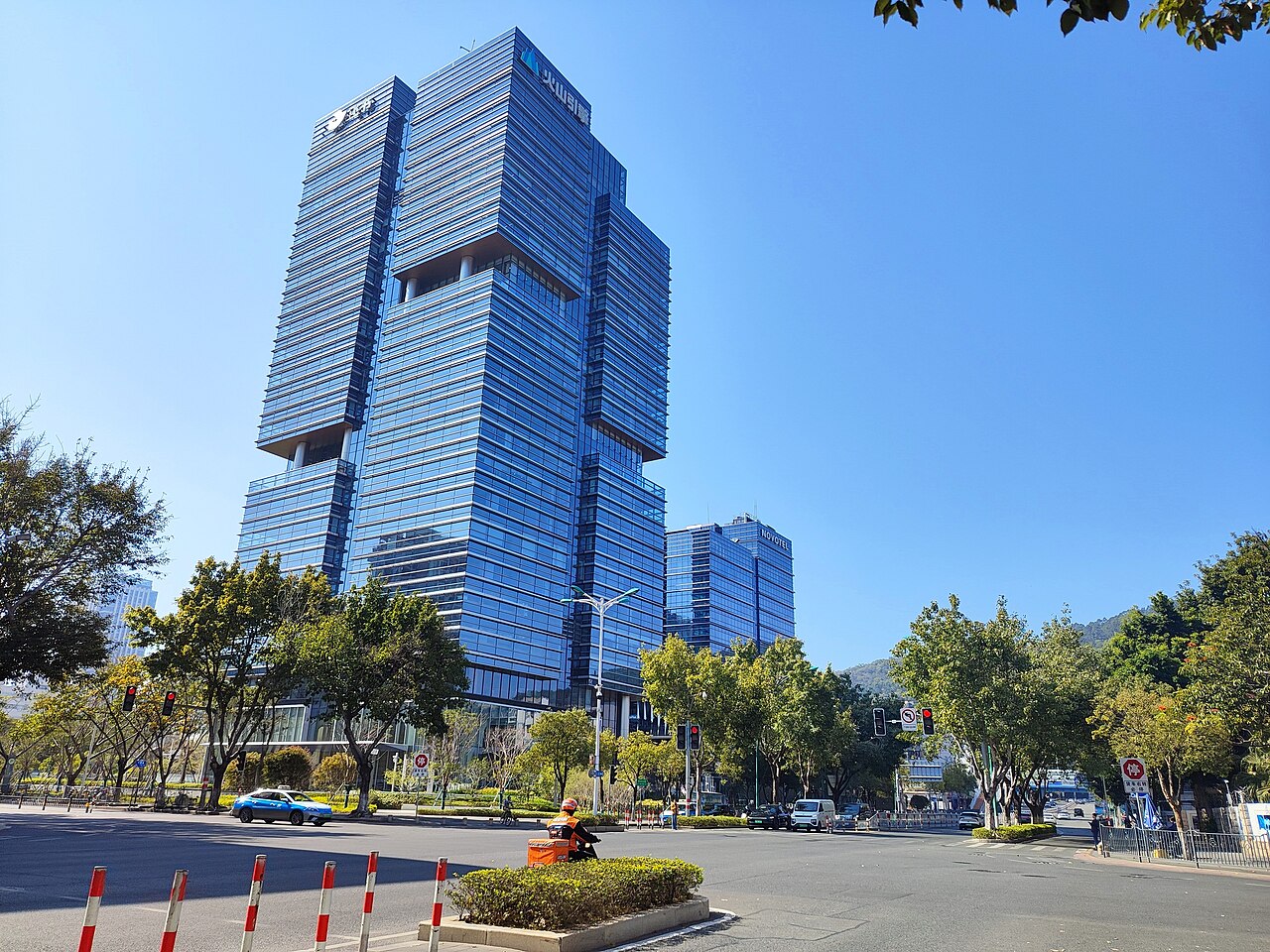 ByteDance office tower with stacked blue glass blocks in Xiamen