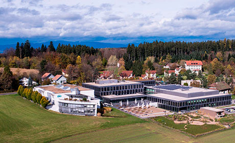 Aerial view of the EHL campus in Lausanne