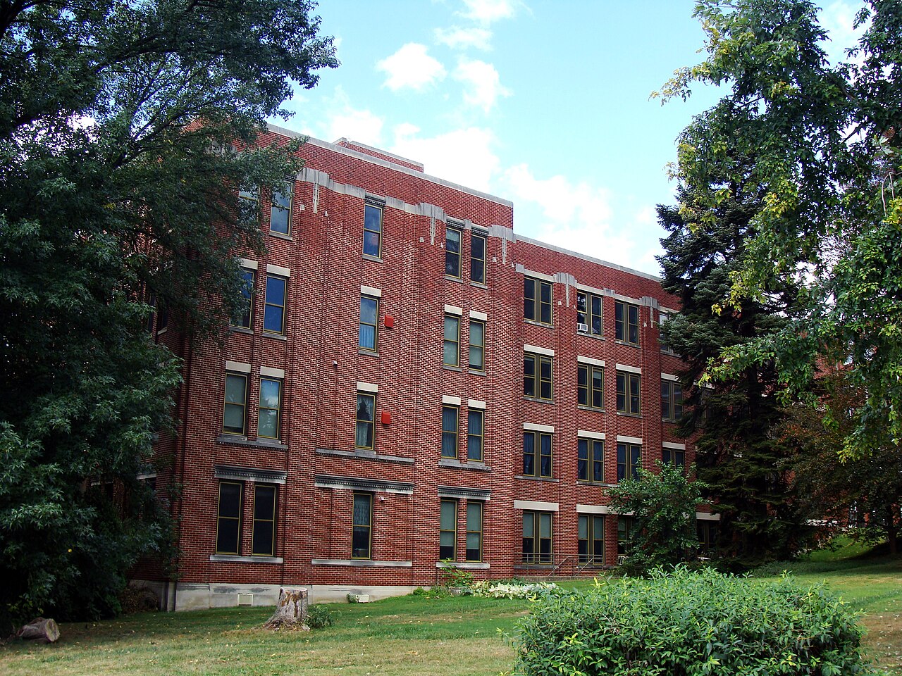 Brick buildings of the former Hamilton Watch complex in Lancaster