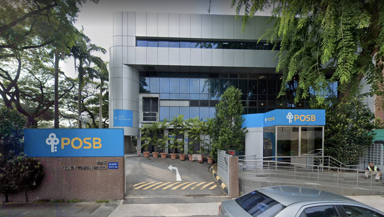 POSB bank branch entrance in Singapore