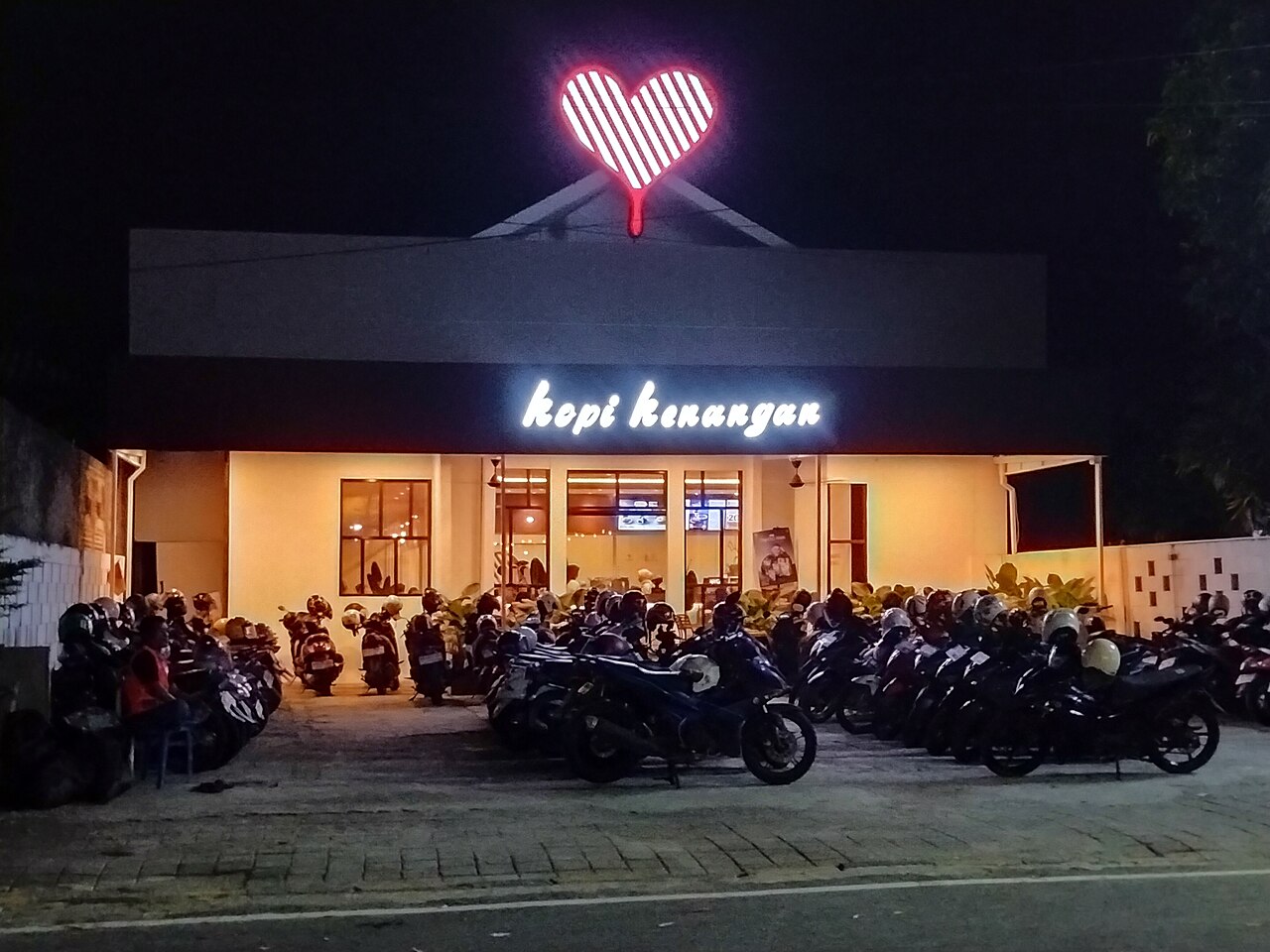 A Kopi Kenangan coffee shop in Ngawi, East Java