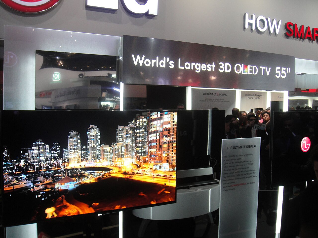 LG's 55-inch OLED TV on display at CES 2012