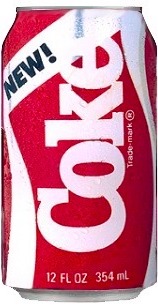 A 1985 New Coke can