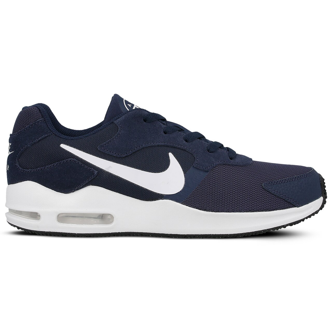 A Nike Air Max trainer with the swoosh on its side