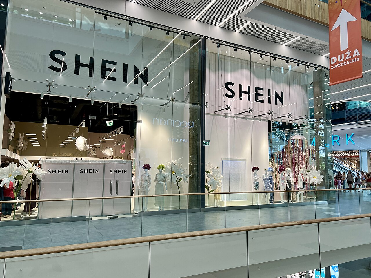 A Shein showroom in a Warsaw shopping centre